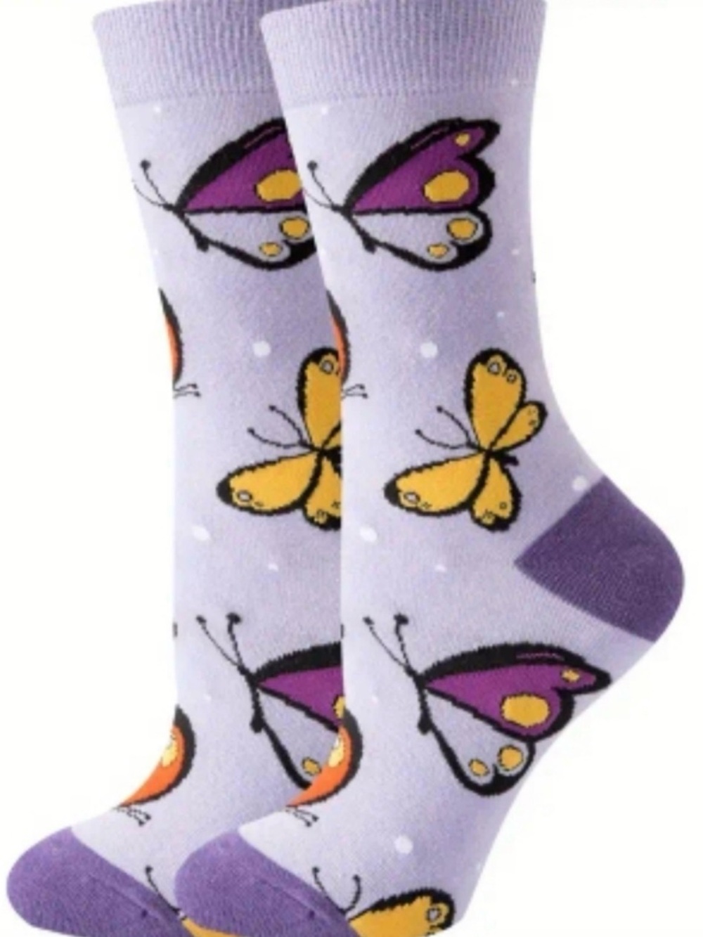 Purple Butterfly Socks